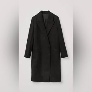 COS wool-mixed oversized lapel long coat